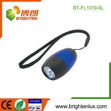 Factory Bulk Coloré 2 * CR2032 Alimenté par batterie Matériau en aluminium de secours Promotionnel Mini 6 lampes fluorescentes à LED